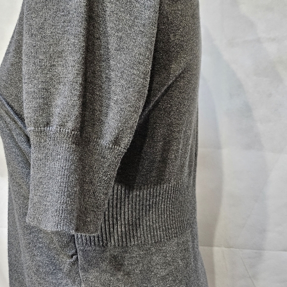 Apt. 9 Grey Knit V-neck 60% Cotton 40% Rayon Mini Dress Size M - Picture 4 of 8